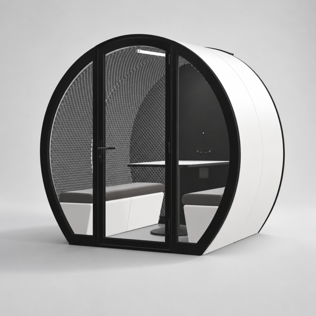 Hire page - fully enclosed meeting pod